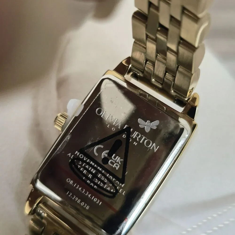 Olivia Burton Townhouse Quartz Gold-Tone Stainless Bracelet Rectangular Watch